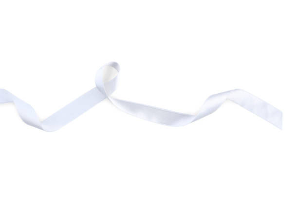 istock Silver ribbon isolated on white background 1022066748