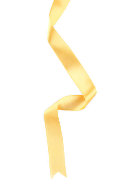 istock Golden ribbon isolated on white background 1022066846