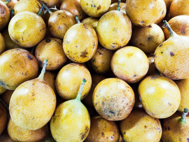 istock Many fresh yellow granadillas from the market 1022078170