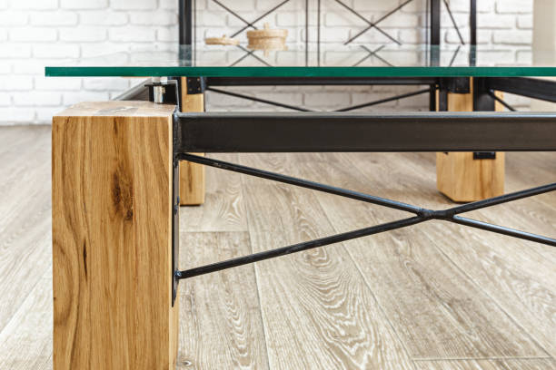 istock modern glass table in the loft interior 1022084760