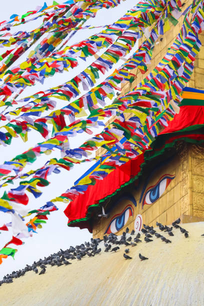istock Prayer Flags and Eyes of Buddha 1022096982