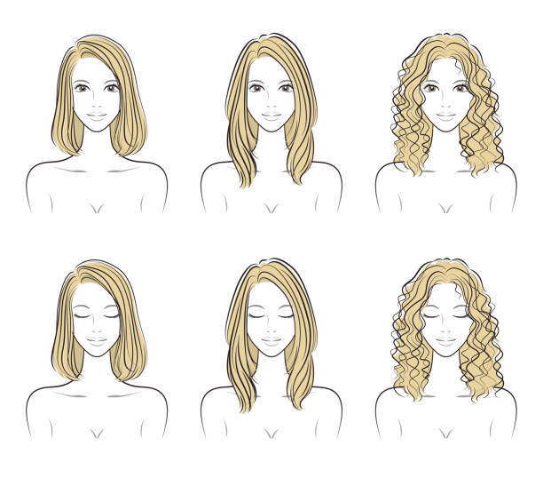 277 Curly And Straight Hair Illustrations & Clip Art - iStock | Hair types