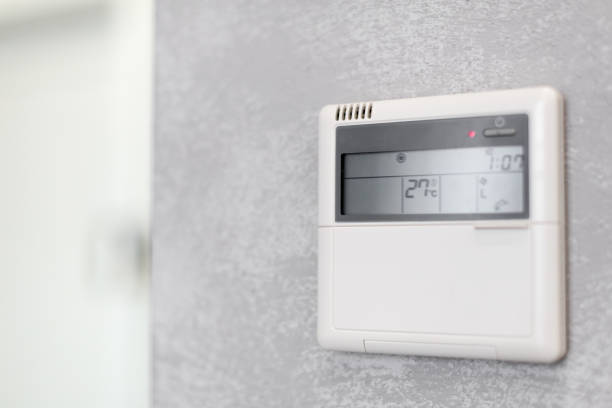 istock Air Conditioner Remote Control in a hotel room 1022097384