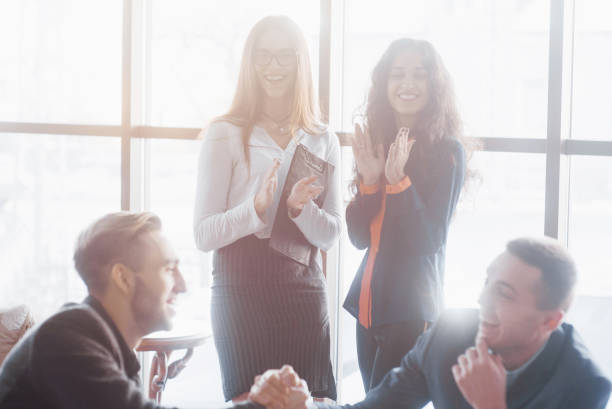 istock Two confident business man shaking hands during a meeting in the office, success, dealing, greeting and partner concept 1022101670