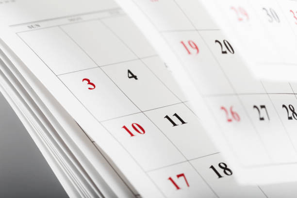 istock Calendar pages close up business time concept 1022101804