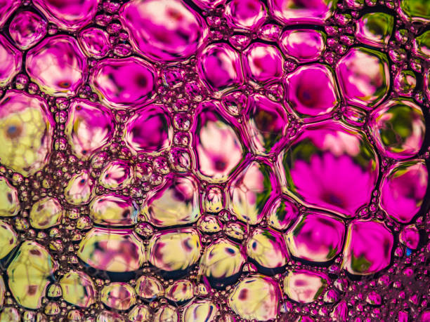 istock Abstract background, soap foam on the water surface. 1022105844