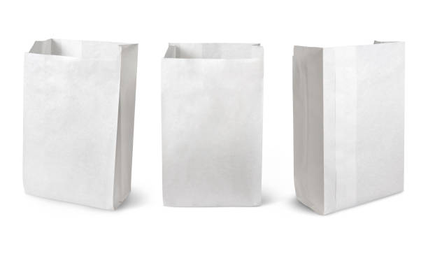 istock Blank paper bag set isolated on white background with clipping path 1022106204
