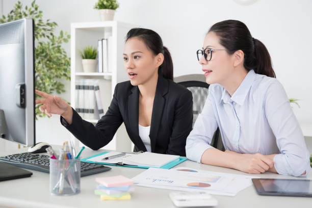 istock business employee talking about her idea 1022108490