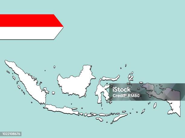 Indonesia Map Stock Illustration - Download Image Now - Abstract, Asia, Black Color
