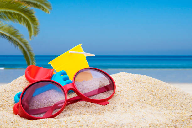 istock sand beach with the sea background, summer background 1022122166