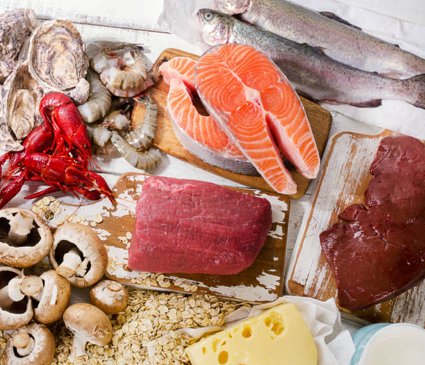 istock Sources of Vitamin B12 (Cobalamin). 1022130538