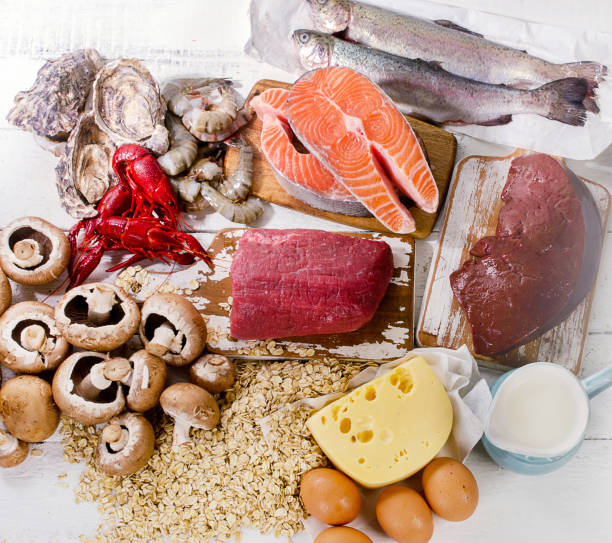 istock Sources of Vitamin B12 (Cobalamin). 1022130564