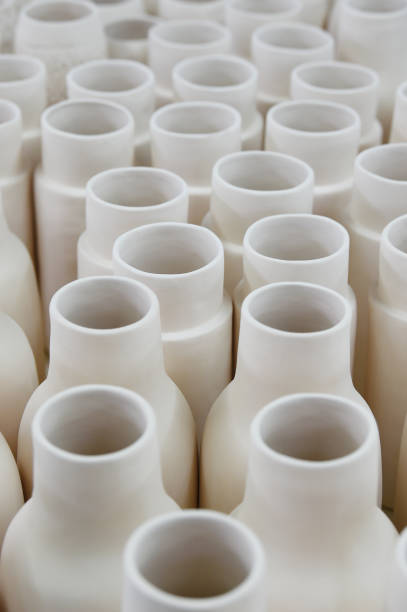 istock Close up view of ceramic jugs 1022130766