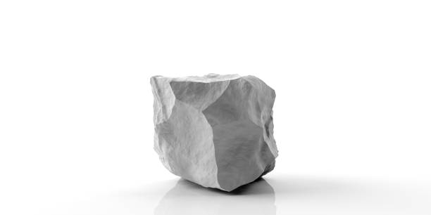 Marble stone on white background. 3d illustration
