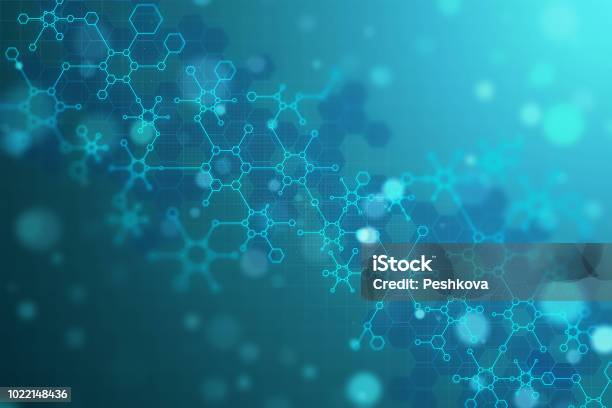 Blurry Chemical Background Stock Photo - Download Image Now - Backgrounds, Healthcare And Medicine, Chemistry