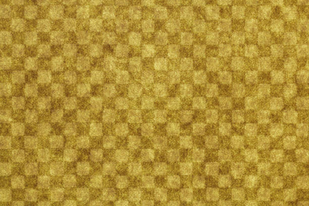 istock Japanese yellow checkered pattern paper texture or vintage background 1022153748