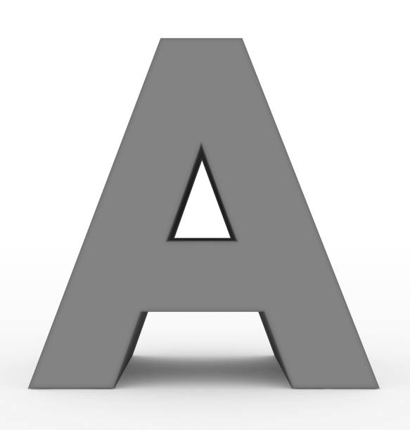 istock letter A 3d gray isolated on white 1022154566