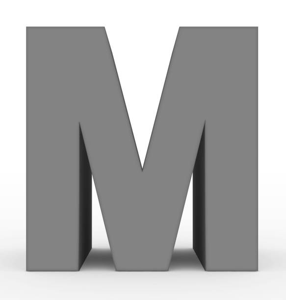 istock letter M 3d gray isolated on white 1022154600