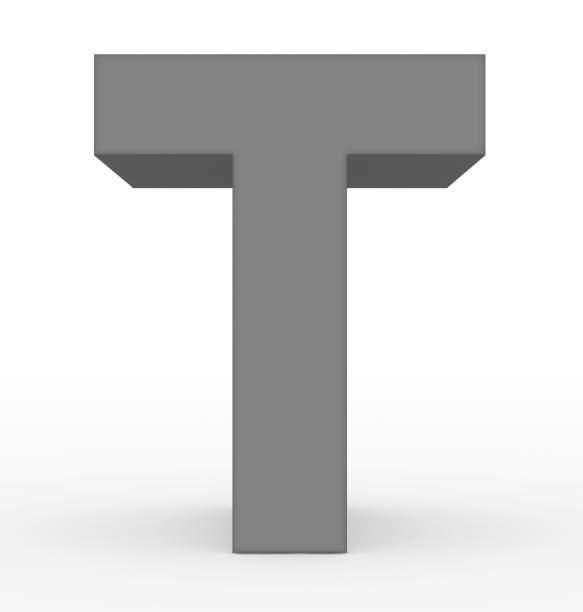 istock letter T 3d gray isolated on white 1022154614