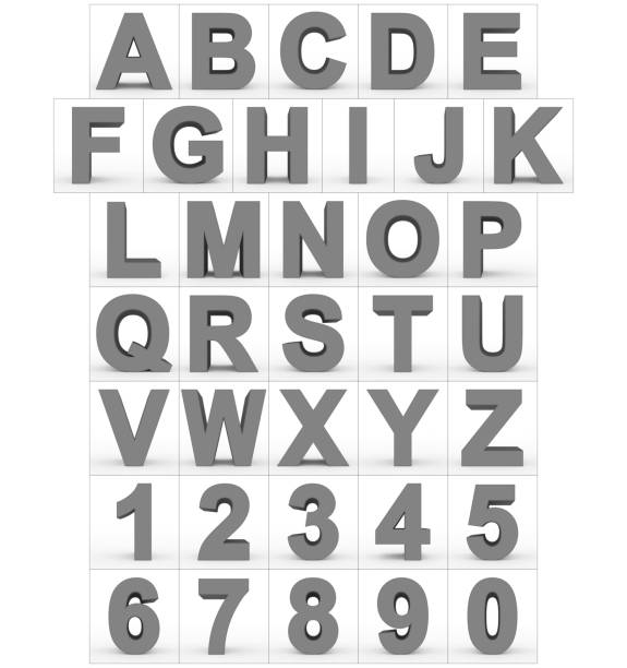 istock letters and numbers 3d gray isolated on white 1022154652
