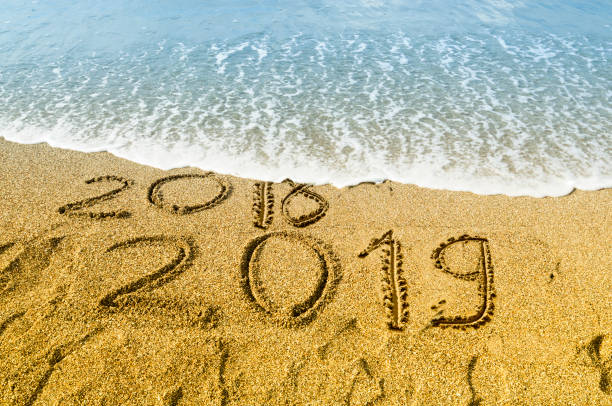 istock 2019 New Year celebration on the beach 1022159394