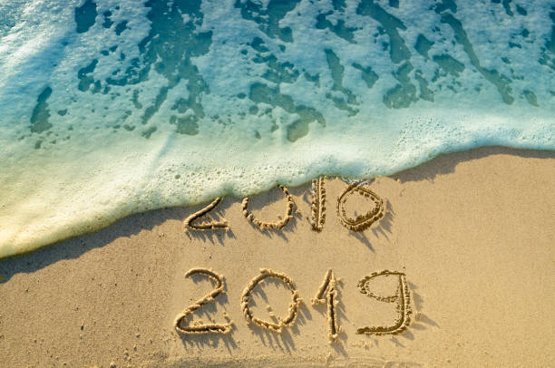 istock 2019 New Year celebration on the beach 1022159400