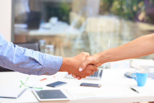 istock Business handshake in an office 1022160092