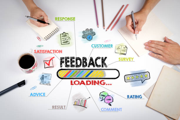 istock Feedback Concept. Chart with keywords and icons 1022163020
