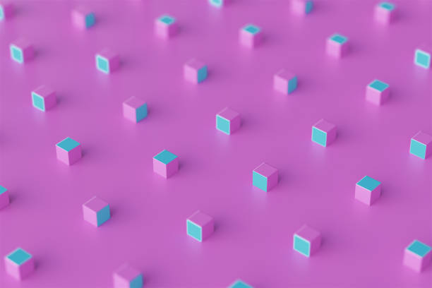 istock Abstract 3d rendering of geometric shapes. Computer generated minimalistic background with cubes. Modern design for poster, cover, branding, banner, placard 1022164158