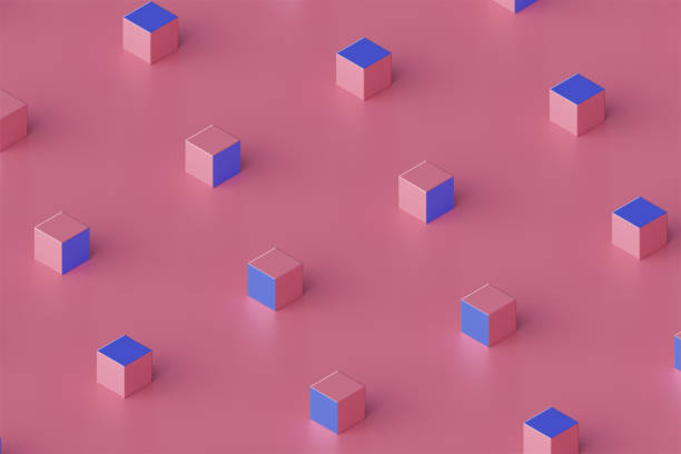 istock Abstract 3d rendering of geometric shapes. Computer generated minimalistic background with cubes. Modern design for poster, cover, branding, banner, placard 1022166270