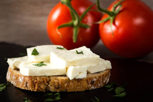 istock Open sandwich with telemea cheese 1022173502