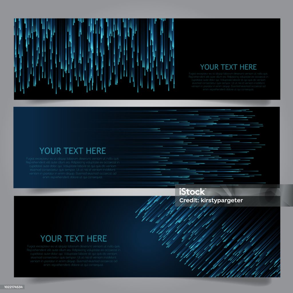 Techno Sign Techno Banners Collection Stock Illustration - Download Image Now ...