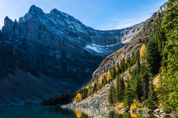 istock Autumn at Lake Agnes 1022176066