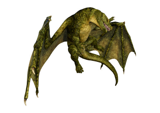 istock 3D illustration fairy tale dragon on white 1022194274