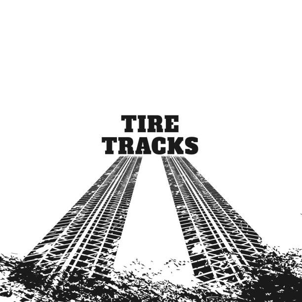 abstract dirty tire track marks abstract dirty tire track marks tire skid marks stock illustrations