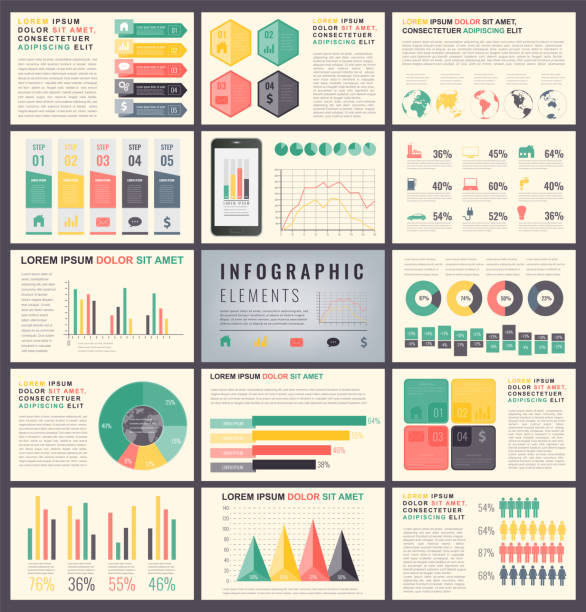 ilustrações, clipart, desenhos animados e ícones de elementos para infográficos com mapa-múndi e tabelas. vector - world economic forum