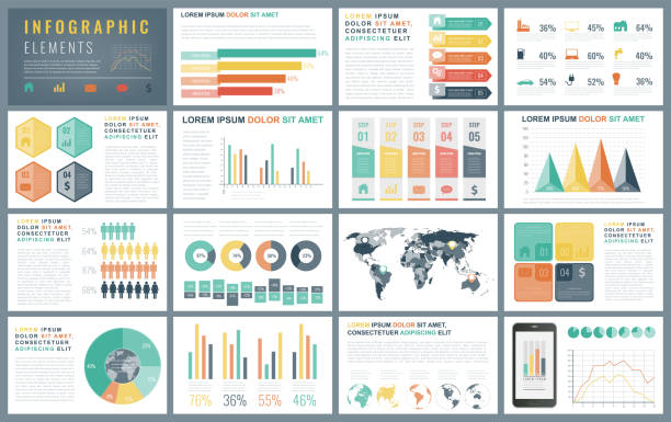 ilustrações, clipart, desenhos animados e ícones de elementos para infográficos com mapa-múndi e tabelas. vector - world economic forum