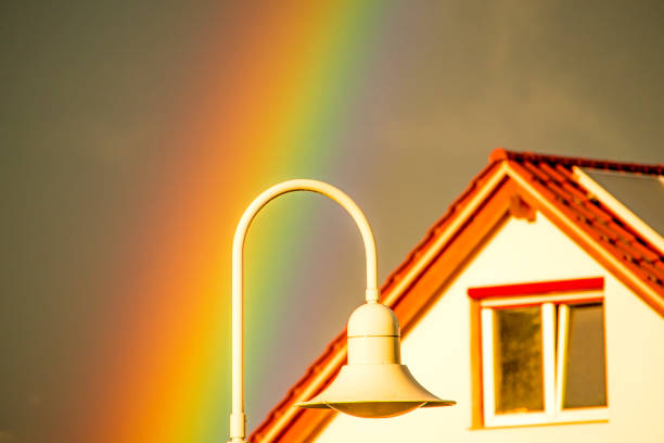 rainbow in the city