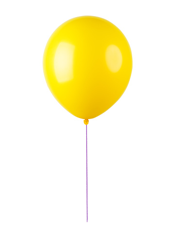 Flying balloon on white background isolated