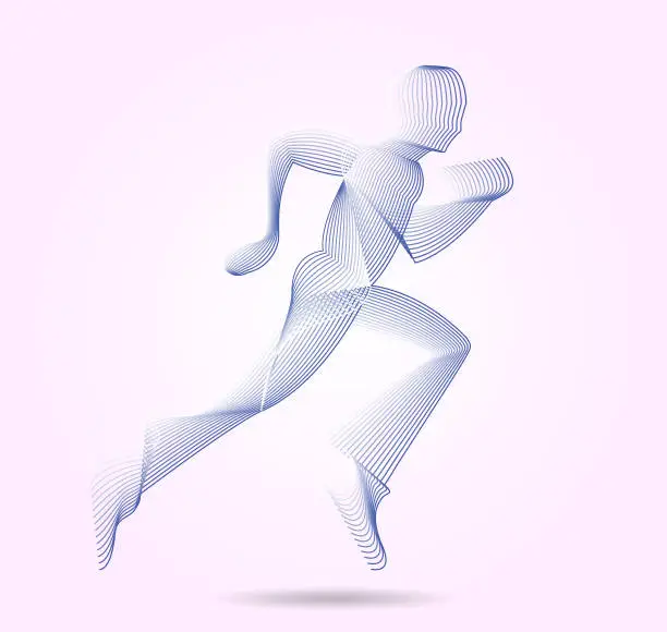 Vector illustration of Run Man