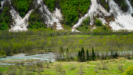 Caucasus landscape, Dombai, Russia