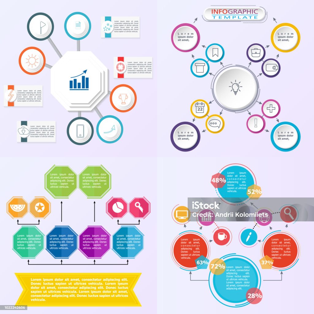 Flowchart Elements Table Set Of Flowchart Elements Different Arrows For Creating Personalized ...