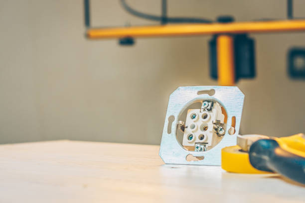 istock Repair of an old electrical outlet 1022243354
