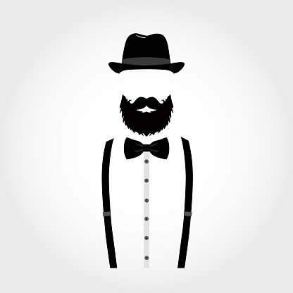 Suit icon isolated on white background. Gentleman icon. Vector illustration