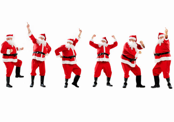 Dancing Santa Clause stock photo