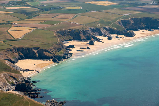 istock Aerial View of Bedruthan Steps, North Cornwall 1022250266
