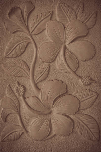 detail of hand carved leaf in Salamanca cathedral, Spain