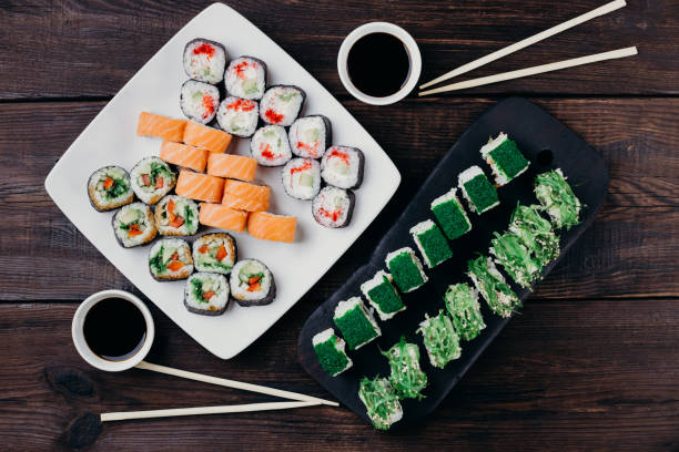 istock rolls set with assortment of fillings, flat lay 1022256076