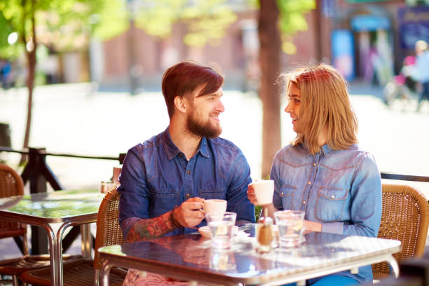 Loving Couple On Coffee Date