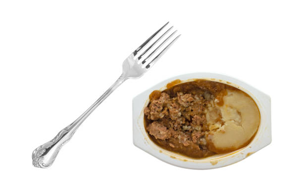 istock Microwaved meatloaf and mashed potatoes TV dinner 1022264256